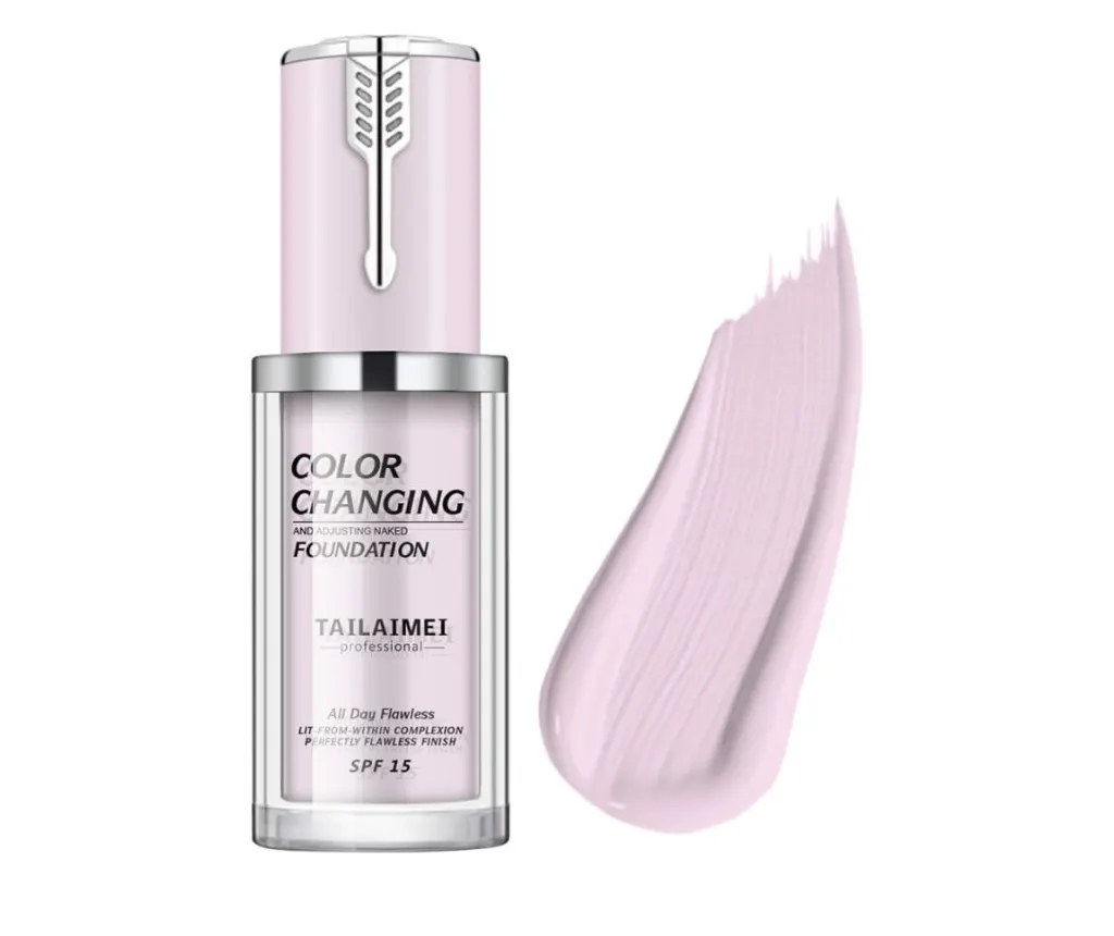 Alkalmazható alapozó, vízálló, TLM, színváltó, SPF15, rózsaszín, 40 ml - Image 5