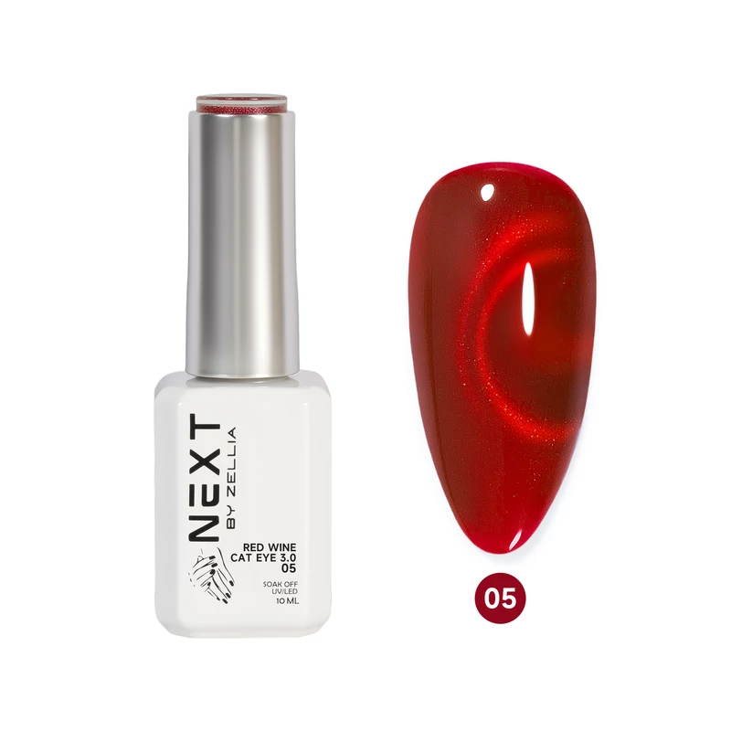 Next By Zellia Gél Lakk 10Ml - Red Wine Cat Eye - 005