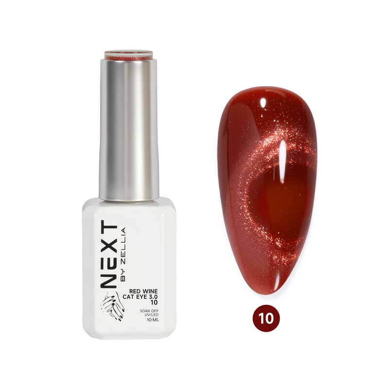 Next By Zellia Gél Lakk 10Ml - Red Wine Cat Eye - 010