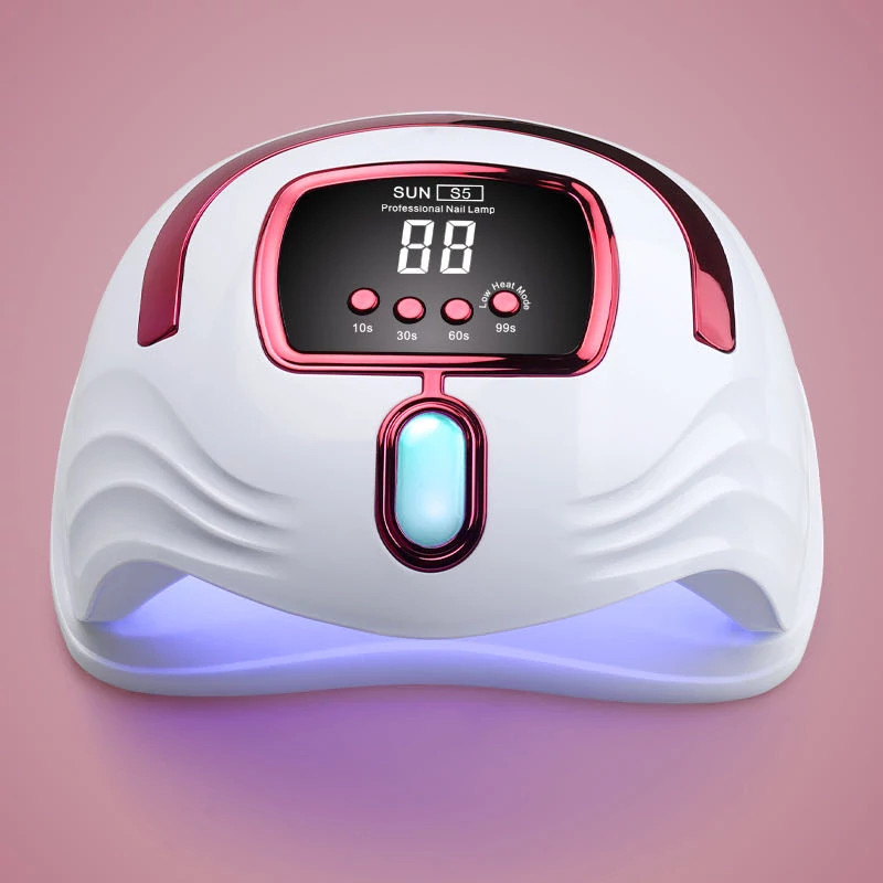 Nagy Teljesítményű, 268 W-Os Gél Uv Led-Es Körömlámpa - 57 Led-Del - Sun S5 - Pink