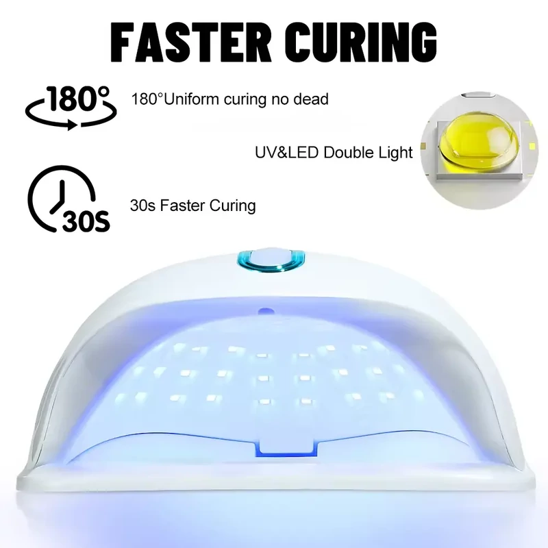 Nagy Teljesítményű, 268 W-Os Gél Uv Led-Es Körömlámpa - 57 Led-Del - Sun S5 - Kék - Image 6