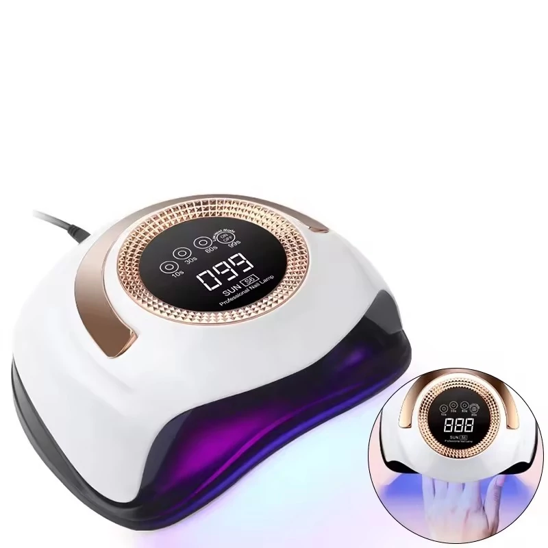 Nagy Teljesítményű, 168 W-Os Gél Uv Led-Es Körömlámpa - 36 Led-Del - Sun S6 - Arany