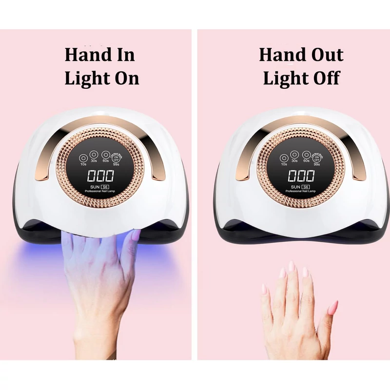 Nagy Teljesítményű, 168 W-Os Gél Uv Led-Es Körömlámpa - 36 Led-Del - Sun S6 - Arany - Image 7