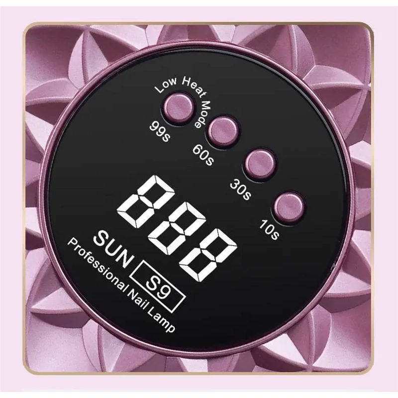 Nagy Teljesítményű, 268 W-Os Gél Uv Led-Es Körömlámpa - 57 Led-Del - Sun S9 - Pink - Image 6