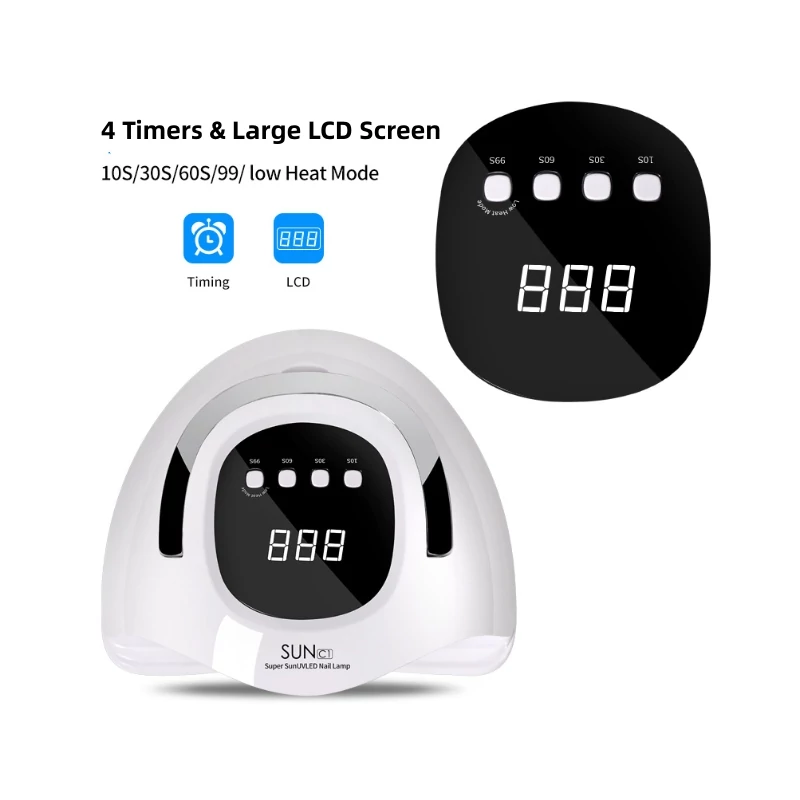 Professzionális Uv Köröm Lámpa - 288W - 63 Led Sun C1 - Fehér - Image 2