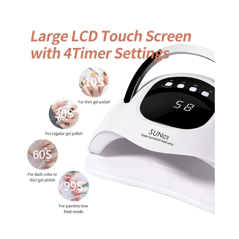 Professzionális Uv Köröm Lámpa - 288W - 63 Led Sun C1 - Fehér - Image 4