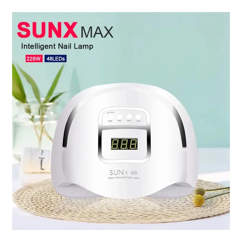 Nagy teljesítményű, 228W Max UV LED-es körömlámpa - Sun X Max - 48 LED - Fehér - Image 3