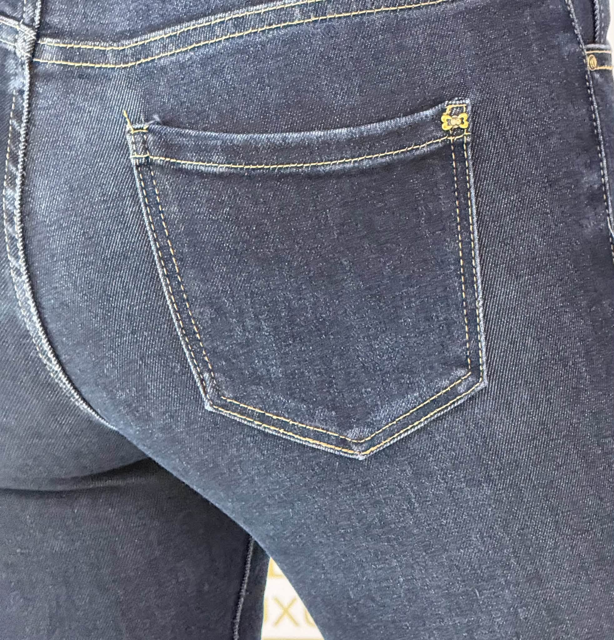 Sötétkék skinny női farmernadrág ajándék övvel "SZ3336" - Image 3