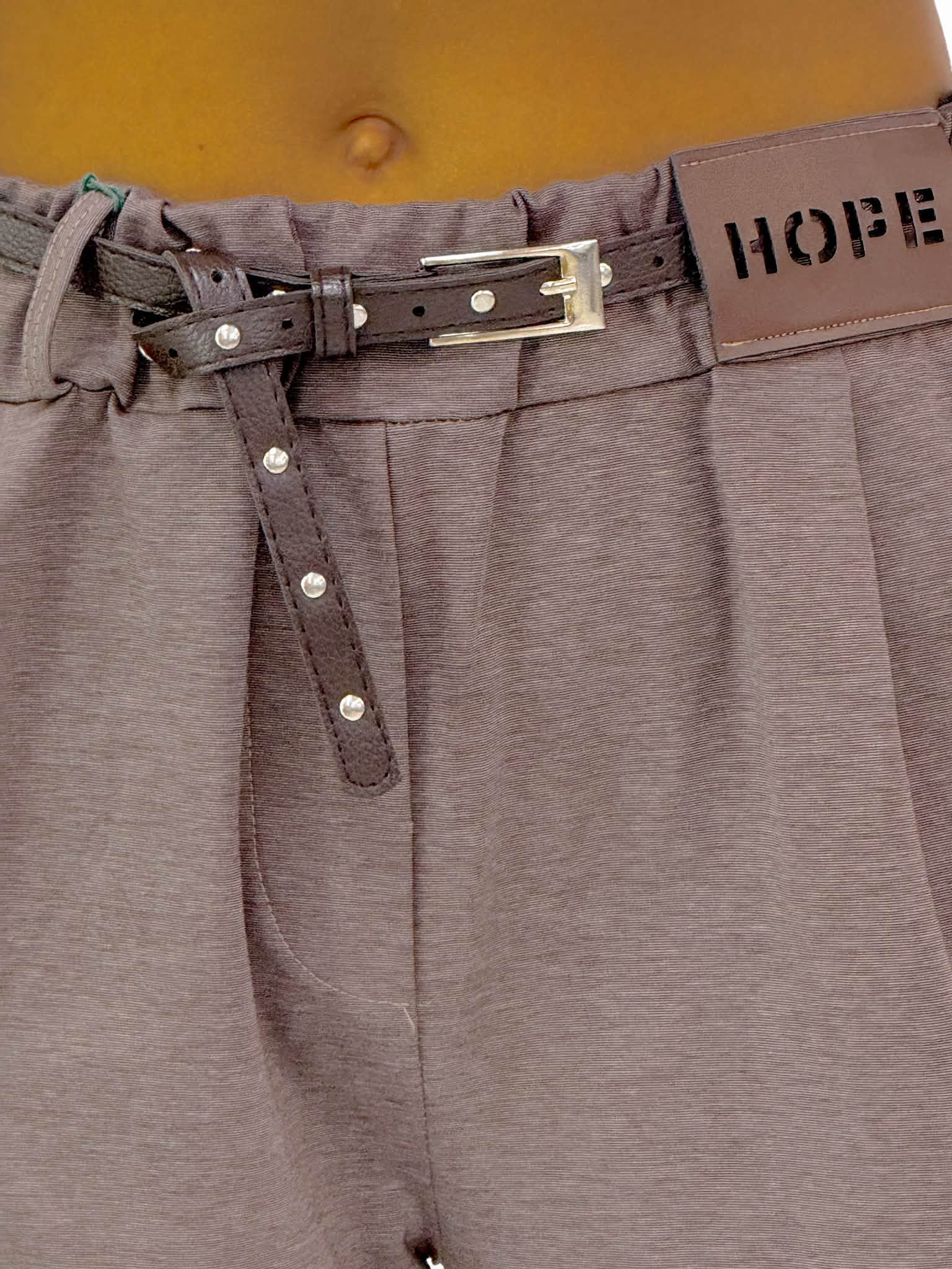 Lefelé szűkülő szárú női szövetnadrág, "HOPE" bilétával, ajándék övvel - Image 29